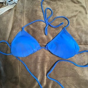 blue bikini top